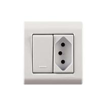Interruptor Simples + Tomada 20A Tramontina Lizflex - Conjunto Elétrico