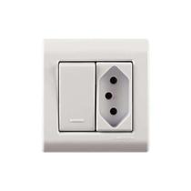 Interruptor Simples + Tomada 20a Tramontina Lizflex - Conjunto Elétrico