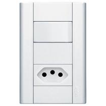 Interruptor Simples + Tomada 2p+t 10a 250 Volts Distanciados Modulare 1435 Fame Inter.1s+tom.2p+