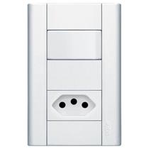 Interruptor Simples + Tomada 2P+T 10A 250 Volts Distanciados Modulare - 1435 - FAME