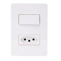 Interruptor Simples + Tomada 2p+t 10a Branco N1536.I1 BL ABB Interruptor Simples + Tomada 2p+t 10a Branco N1536.I1 BL ABB