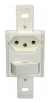 Interruptor Simples + Tomada 2P+T 10A P/Condulete Branco Klin Weg Interruptor Simples + Tomada 2P+T 10A P/Condulete Branco Klin Weg