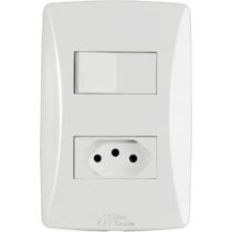 Interruptor Simples + Tomada NBR 10A Petra Mec-Tronic - Unidade