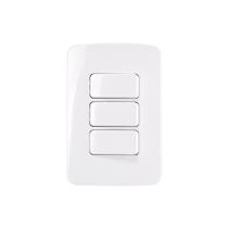 Interruptor Simples Triplo Margirius B3 10a Com Placa 4x2 Branco Branco Interruptor Simples Triplo Margirius B3 10a Com Placa 4x2 Branco Branco
