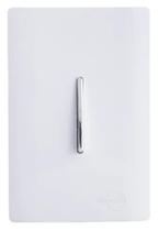 Interruptor Simples Vertical 4x2 - Novara Branco com cromado