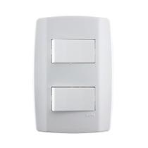 Interruptor Slim Ilumi 2 Tecla Simples com Placa 4 x 2