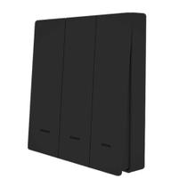 Interruptor Smart 3V com 3 Teclas BLE+SIG Mesh Myhouse X - Preto Interruptor Smart 3V com 3 Teclas BLE+SIG Mesh Myhouse X - Preto