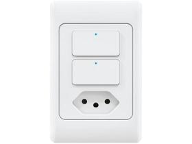 Interruptor Smart AGL KS825, Wi-Fi, Bivolt, Tomada e Interruptor Tecla, Branco - 1106166