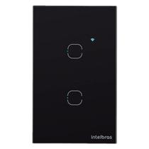 Interruptor Smart Intelbras EWS 1002, Wi-Fi, 2 Botões Touch, Alexa , Bivolt, Preto - Interruptor Smart Intelbras EWS 1002, Wi-Fi, 2 Botões Touch, Alexa , Bivolt, Preto -