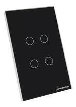 Interruptor smart Touch 4 Botoes zigbee Preto nova Digital