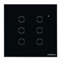 Interruptor smart touch intelbras ews1006 wi-fi com 6 teclas preto Interruptor smart touch intelbras ews1006 wi-fi com 6 teclas preto