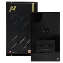 Interruptor Smart Touch Inteligente Com 1 Tomada Zigbee Cor Preto Corrente Nominal 10 A Voltagem Nominal 110220v