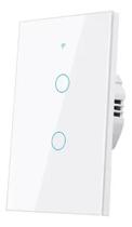 Interruptor Smart Touch WiFi Bivolt Branco 2 Teclas Google Alexa Home Assistente