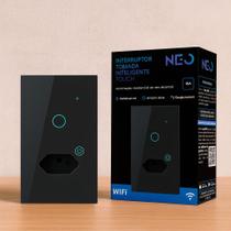 Interruptor Smart Wi-fi 2.4 GHz Alexa google 1 Botão e Tomada 4x2 Bivolt Preto 291990627 Neo Avant Interruptor Smart Wi-fi 2.4 GHz Alexa google 1 Botão e Tomada 4x2 Bivolt Preto 291990627 Neo Avant