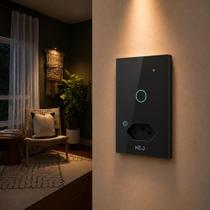 Interruptor Smart Wi-fi 2.4 GHz Alexa google 1 Botão e Tomada 4x2 Bivolt Preto 291990627 Neo Avant Interruptor Smart Wi-fi 2.4 GHz Alexa google 1 Botão e Tomada 4x2 Bivolt Preto 291990627 Neo Avant