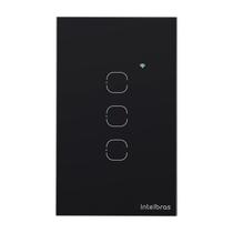 Interruptor smart wi-fi touch 3 preto mis 1003 4850056 Interruptor smart wi-fi touch 3 preto mis 1003 4850056