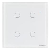 Interruptor Smart Wi-Fi Touch 4 teclas Branco EWS 1004 Intelbras