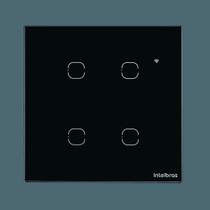 Interruptor Smart Wi-Fi Touch 4 teclas EWS 1004 Preto Intelbras