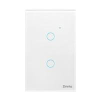 Interruptor Smart Zinnia 2 Botões 10A Wi-Fi 50/60Hz Branco - ZNS-I2B-WH01