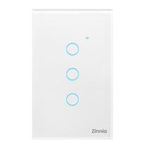 Interruptor Smart Zinnia 3 Botões 10A Wi-Fi 50/60Hz Branco - ZNS-I3B-WH01