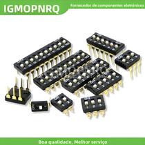 Interruptor Snap Toggle Preto DIP SMD 1-10PIN Soquete Deslizante 2.54mm Pitch 5PCS
