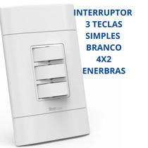 Interruptor Sottile 3 Teclas Simples branco 4X2