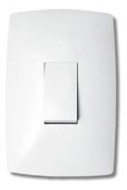 Interruptor Tecla Paralela Vertical Com Placa Branca - B.Lux Interruptor Tecla Paralela Vertical Com Placa Branca - B.Lux
