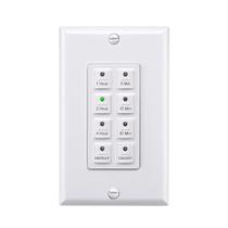 Interruptor temporizador de parede digital BN-LINK 5-15-30-60min 2-4h branco Interruptor temporizador de parede digital BN-LINK 5-15-30-60min 2-4h branco