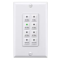 Interruptor temporizador de parede digital BN-LINK com botão de pressão de 5 a 60 minutos Interruptor temporizador de parede digital BN-LINK com botão de pressão de 5 a 60 minutos