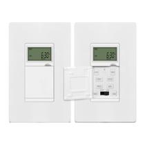 Interruptor temporizador digital ENERLITES HET01-C 7 dias 18 ON/OFF, pacote com 2