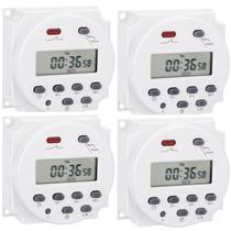 Interruptor temporizador Weasch CN101A 12V CC/CA 16A, kit com 4 unidades