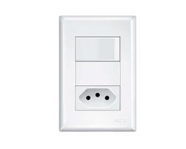 Interruptor + Tomada 10A/20A - Kit 4x2 - Modulare