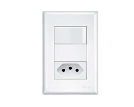 Interruptor + Tomada 10A/20A - Kit 4x2 - Modulare