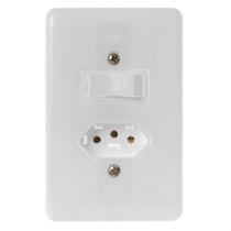 Interruptor + tomada 10a stylus - ilumi