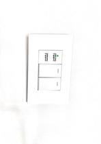 Interruptor Tomada 2 Usb De Parede Universal Bivolt 2.1A 5V