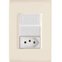 Interruptor Tomada 20A Liz Bege Tramontina completo pronto Interruptor Tomada 20A Liz Bege Tramontina completo pronto