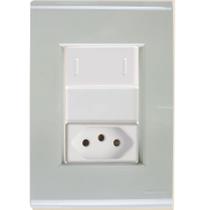 Interruptor Tomada 20A Liz Verde Ardósia Tramontina completo pronto Interruptor Tomada 20A Liz Verde Ardósia Tramontina completo pronto