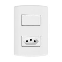 Interruptor Tomada 2P+T 20A 250V Modular Lig Simples Pluzie