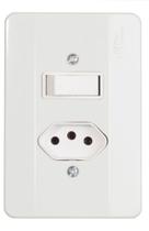 Interruptor + Tomada com Placa 10 A Mectronic - Mec tronic