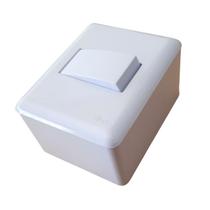 Interruptor Tomada De Sobrepor 1 Tecla Simples Branca Blux