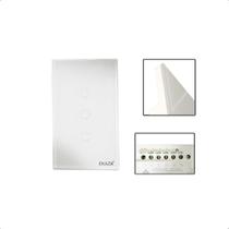 Interruptor Touch 2.5D Inteligente 3Botões Wifi -Branco