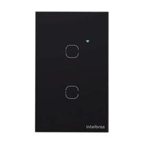 Interruptor Touch 2 Smart Wi-fi EWS 1002 Intelbras Preto Interruptor Touch 2 Smart Wi-fi EWS 1002 Intelbras Preto