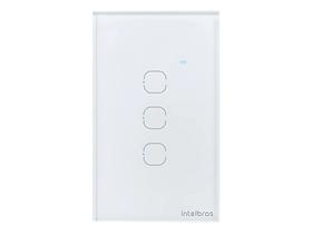 Interruptor touch, intelbras, smart, wi-fi, 3 teclas, ews 1003, branco