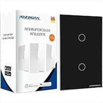 Interruptor Touch Inteligente 2 Botões Wi-Fi Novadigital 4x2 Preto