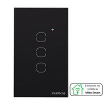 Interruptor Touch Inteligente 3 Teclas EIW 1003 Intelbras Preto Interruptor Touch Inteligente 3 Teclas EIW 1003 Intelbras Preto