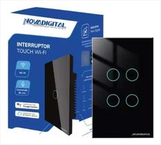 Interruptor Touch Inteligente 4 Botões WiFi Novadigital 4x2