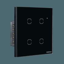 Interruptor Touch Inteligente 4 Teclas EIW 1004 Intelbras Preto