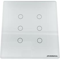 Interruptor Touch Inteligente 4x4 com 6 Botões Conexão via Wi-Fi Compatível com Alexa