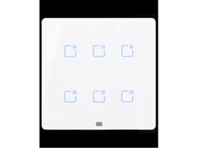Interruptor Touch Inteligente 6 Botoes Wi-fi 10a + Rf Com Placa 4x4 Weg Home Branco - Weg Smart Home