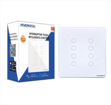 Interruptor Touch Inteligente 8 Botões Touch Wi-Fi Novadigital Branco